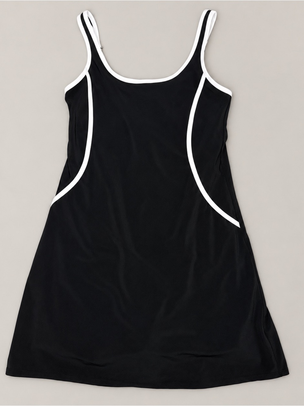 Abercrombie & Fitch Women’s XS Black Tennis Dress Built-In Shorts White Trim